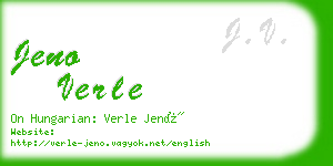 jeno verle business card